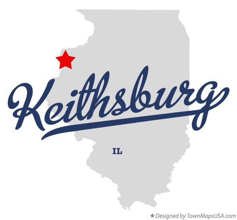 Map of Keithsburg, IL, Illinois