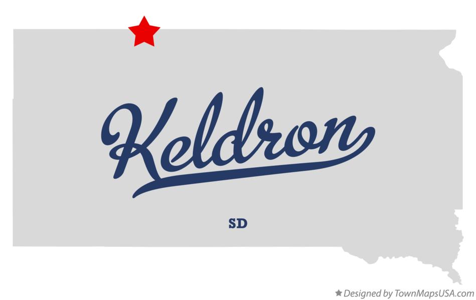 Map of Keldron, SD, South Dakota