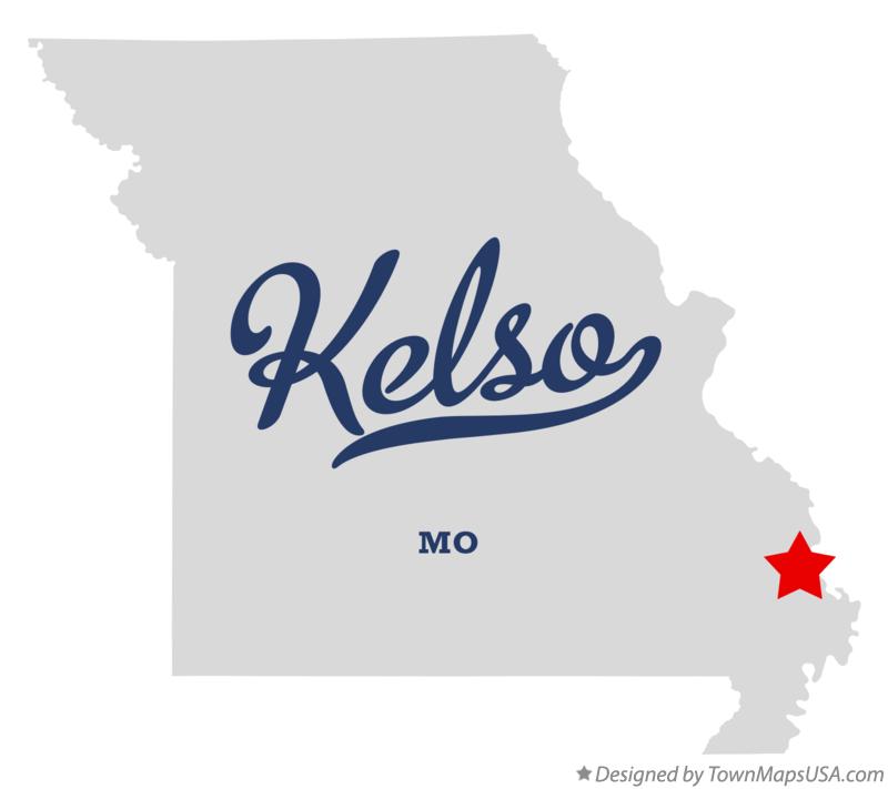 Map of Kelso, MO, Missouri