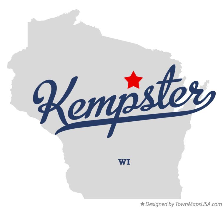 Map of Kempster, WI, Wisconsin