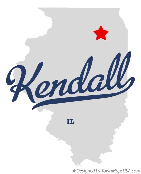 Map of Kendall, IL, Illinois