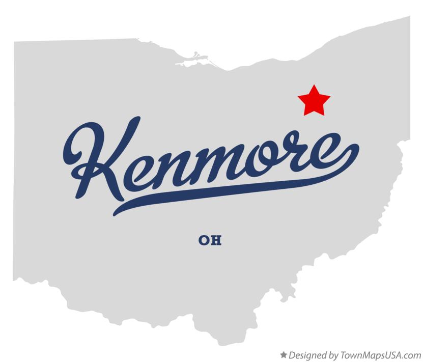 Map of Kenmore, OH, Ohio