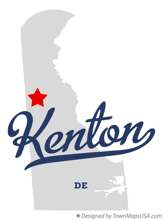 Map of Kenton, DE, Delaware