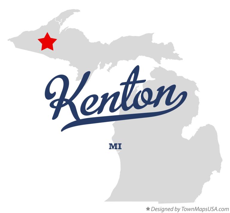 Map of Kenton, MI, Michigan