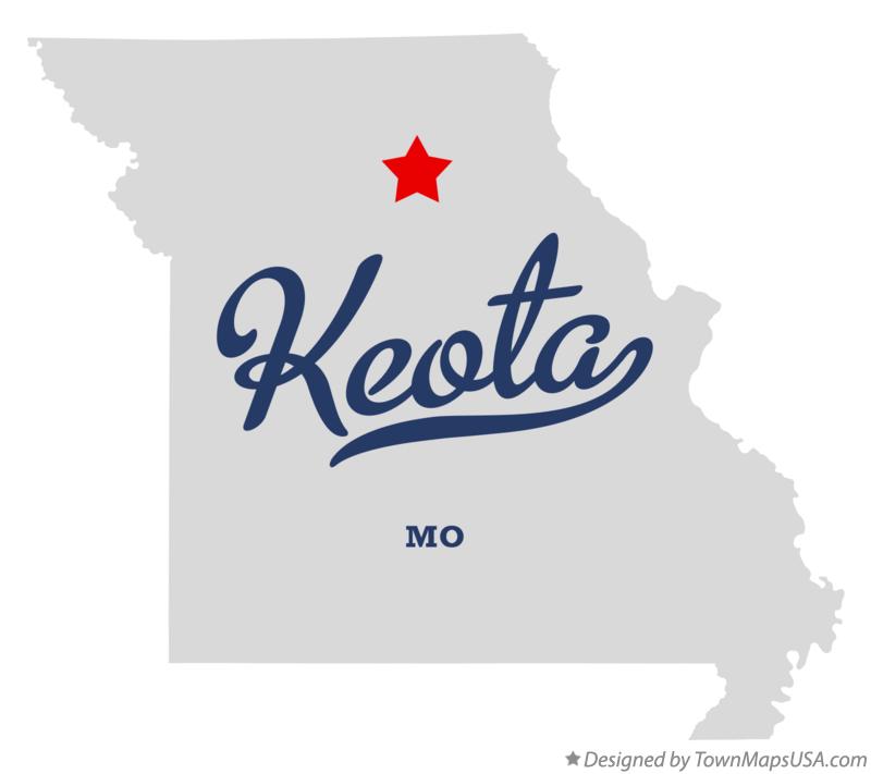 Map of Keota, MO, Missouri