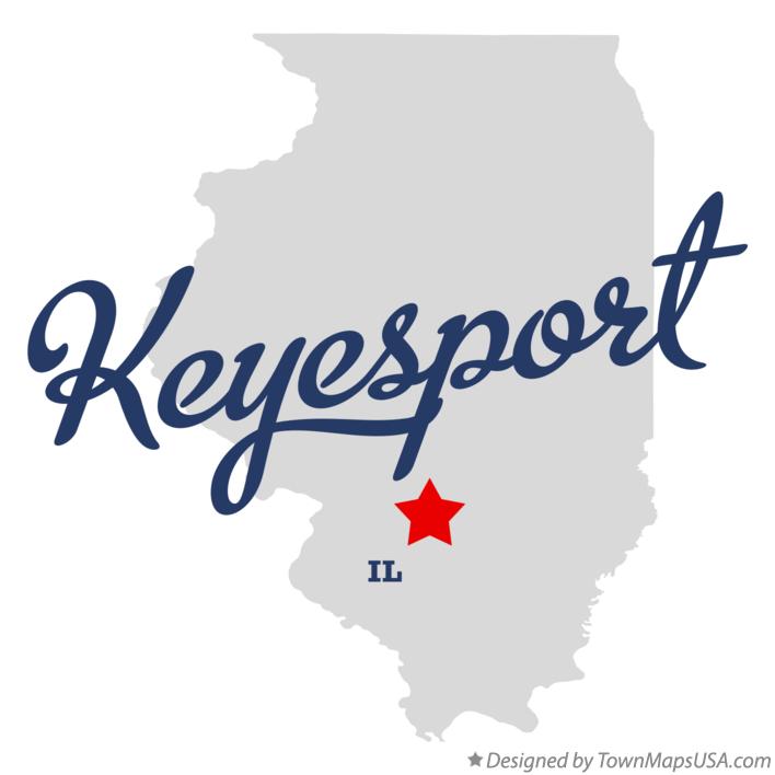 Map of Keyesport, IL, Illinois