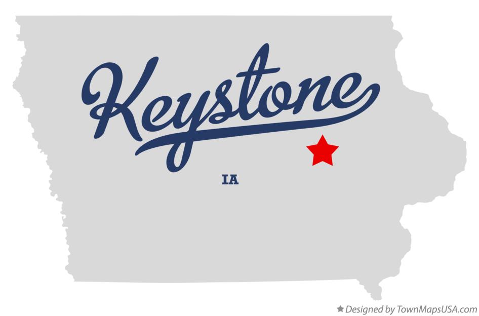 Map of Keystone, IA, Iowa