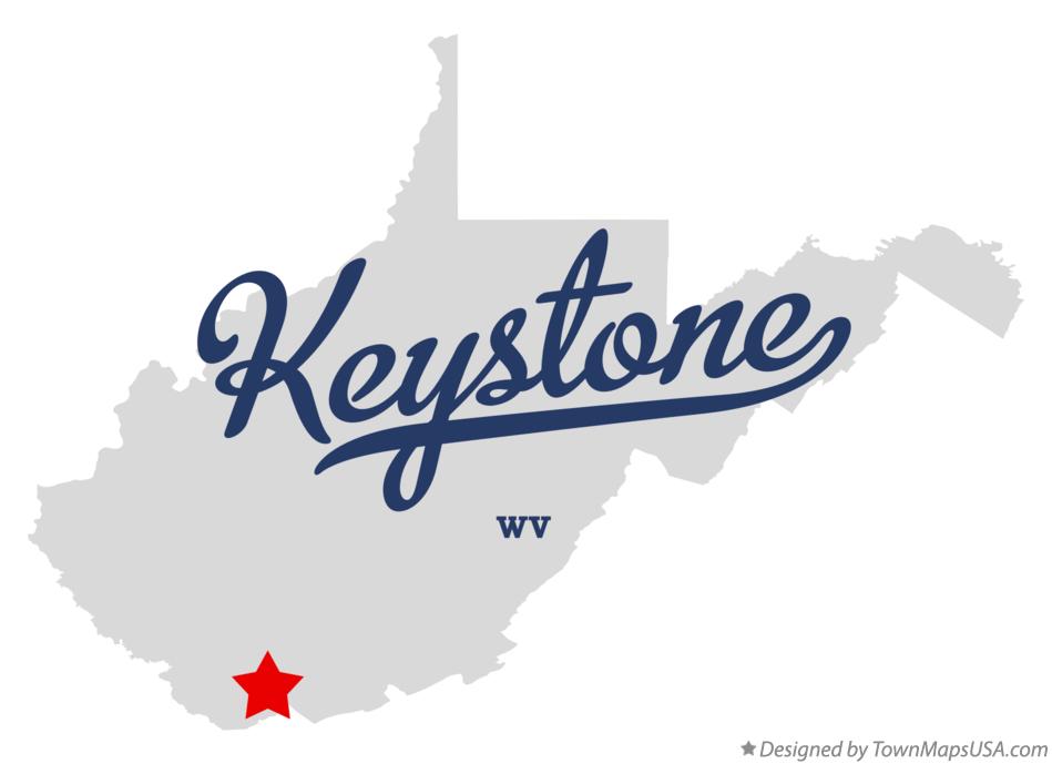 Map of Keystone, WV, West Virginia