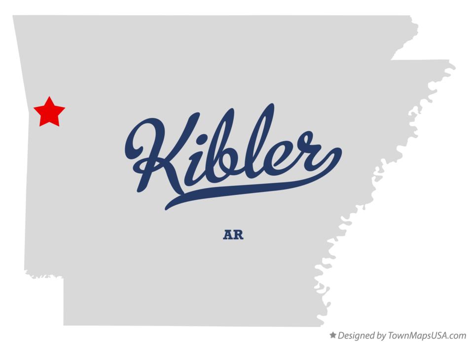 Map of Kibler, AR, Arkansas