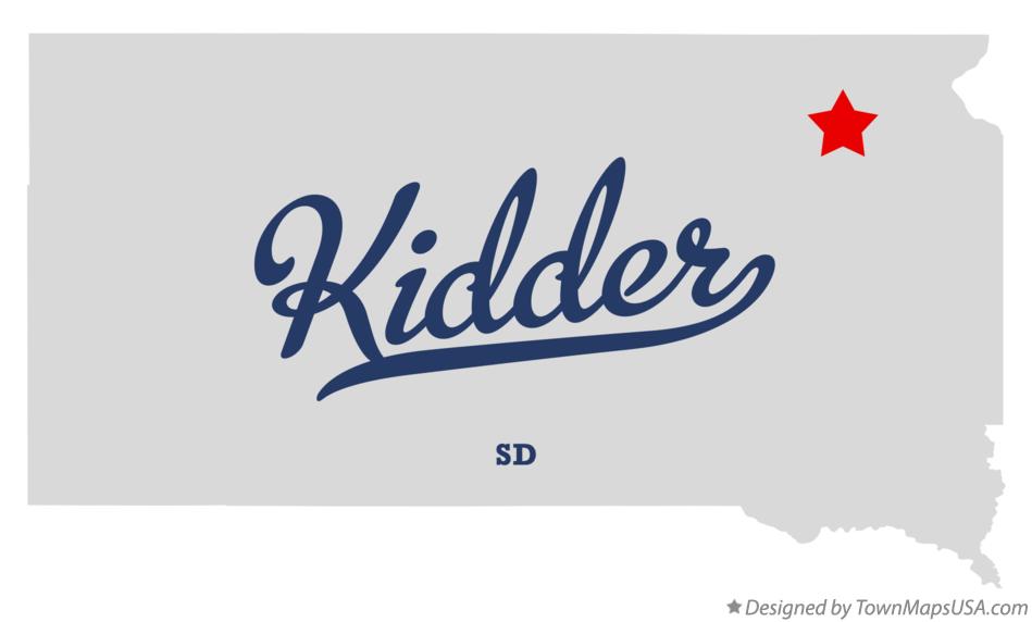 Map of Kidder, SD, South Dakota
