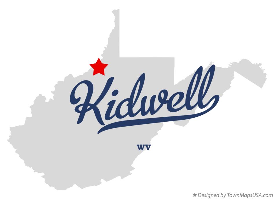 Map of Kidwell, WV, West Virginia