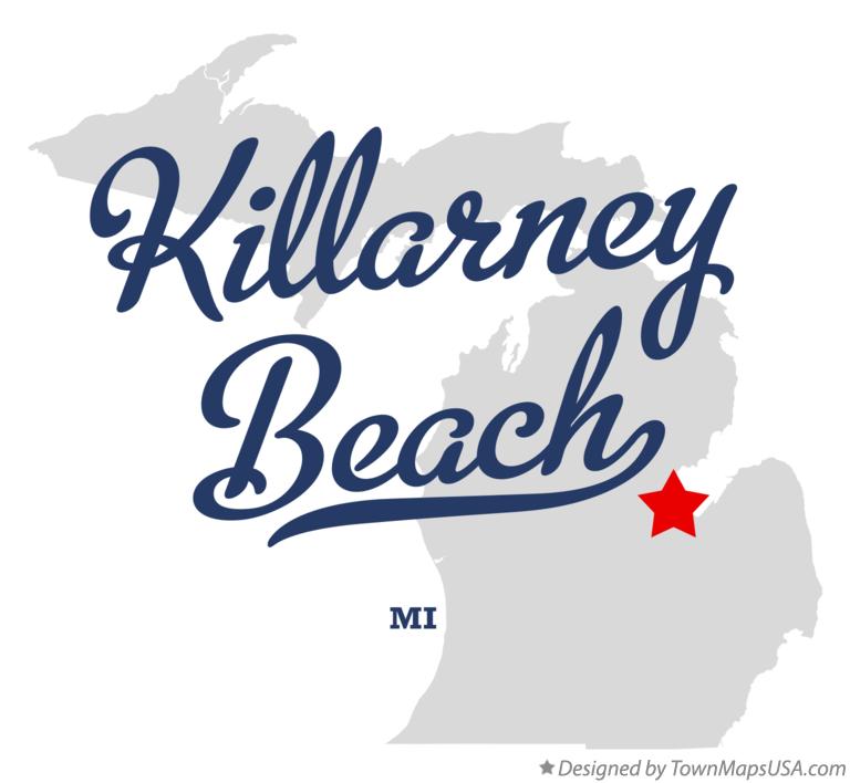 Map of Killarney Beach, MI, Michigan