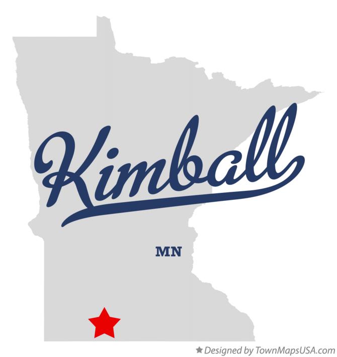 Map of Kimball, Jackson County, MN, Minnesota