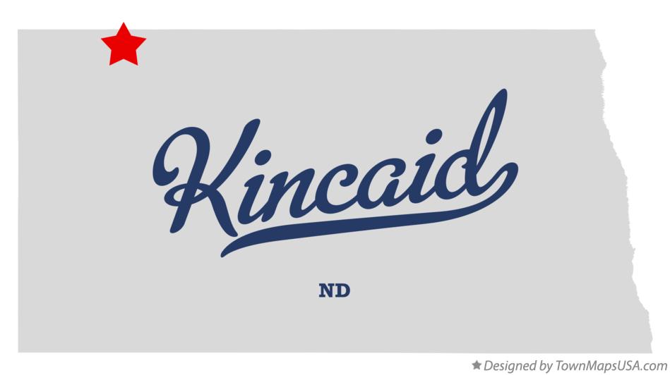 Map of Kincaid, ND, North Dakota
