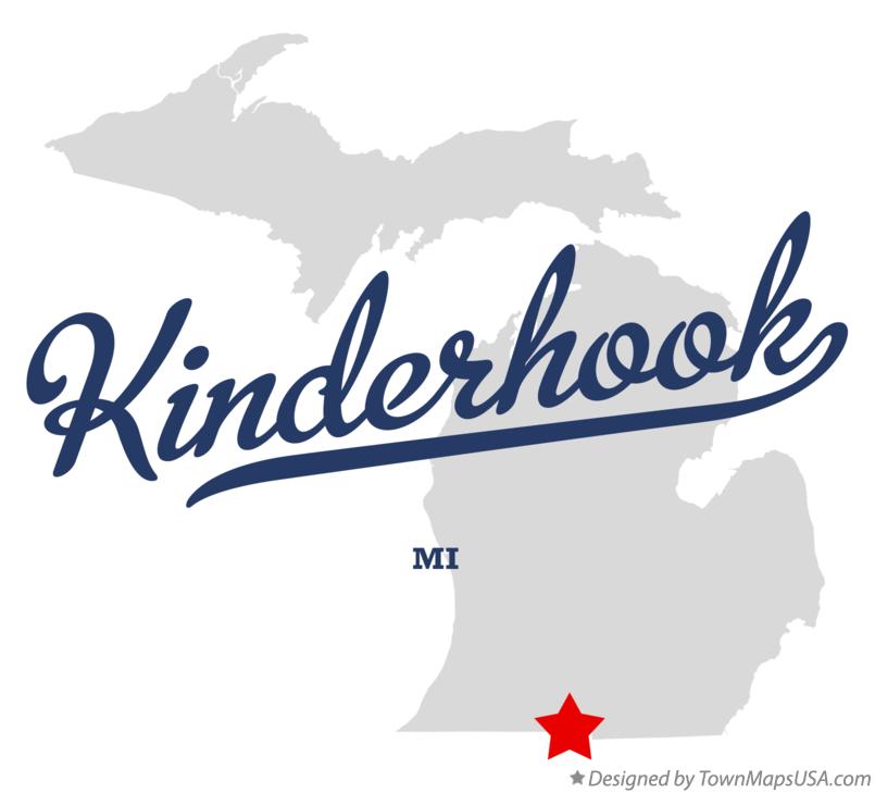 Map of Kinderhook, MI, Michigan