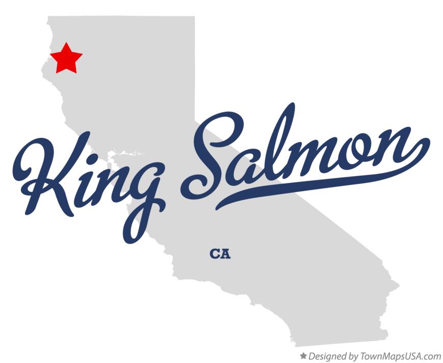 Map of King Salmon, CA, California