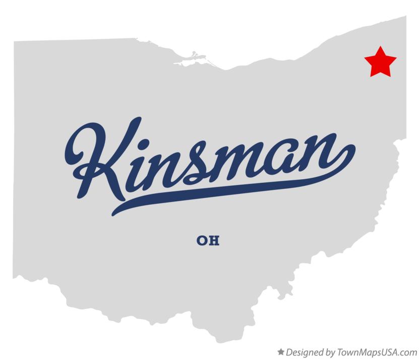 Map of Kinsman, OH, Ohio