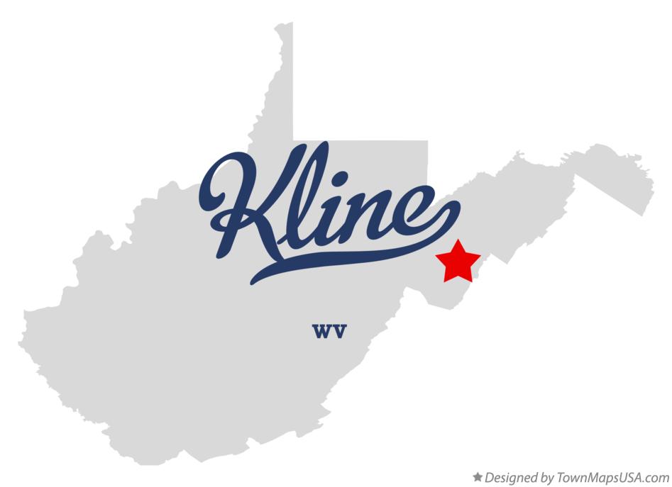 Map of Kline, WV, West Virginia