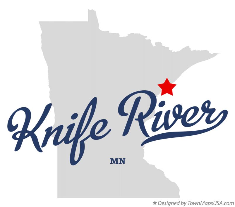 Map of Knife River, MN, Minnesota