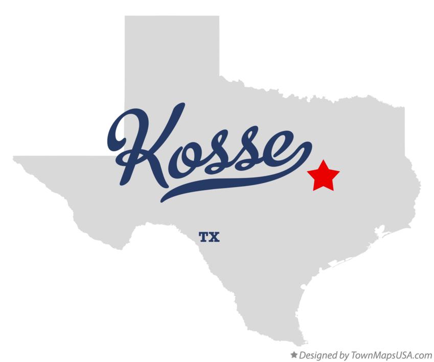 Map of Kosse, TX, Texas