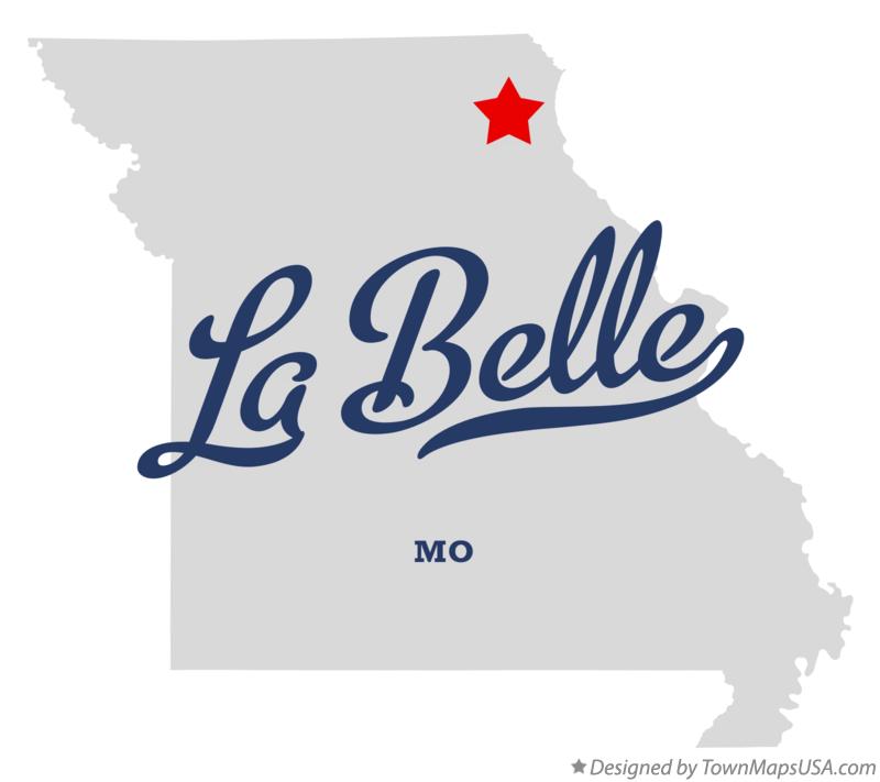 Map of La Belle, MO, Missouri