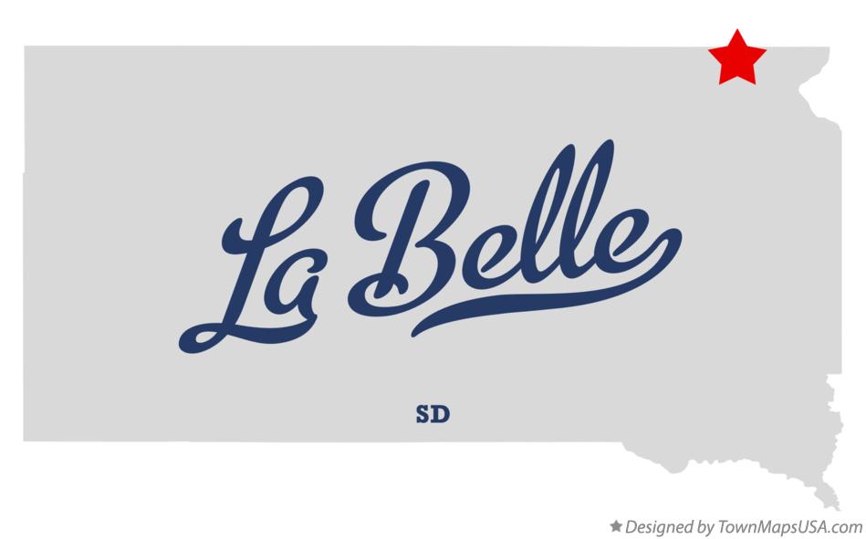 Map of La Belle, SD, South Dakota