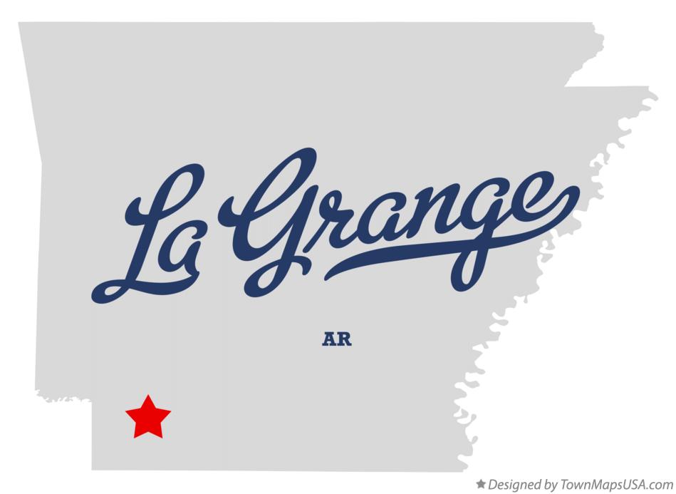 Map of La Grange, Lafayette County, AR, Arkansas
