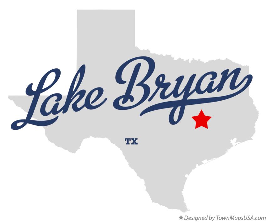 Map of Lake Bryan, TX, Texas