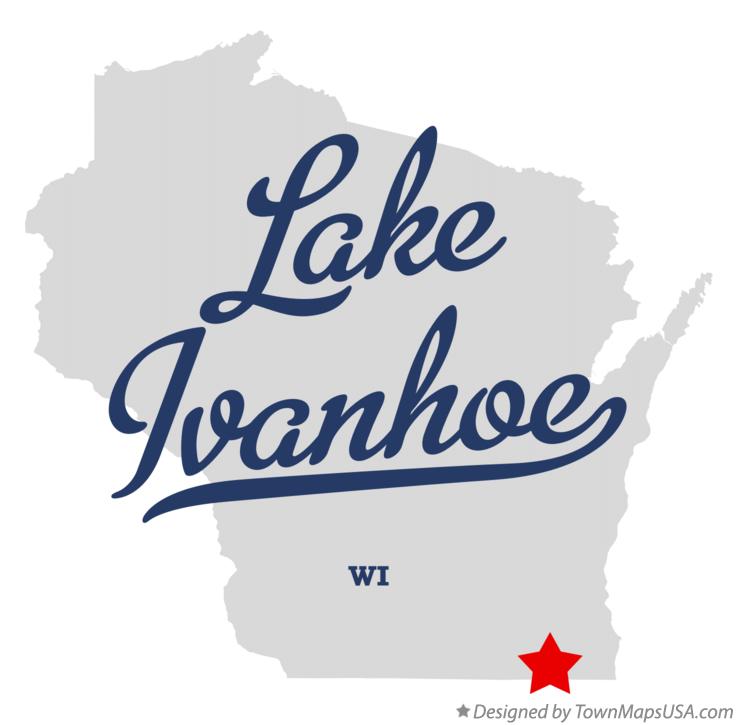 Map of Lake Ivanhoe, WI, Wisconsin