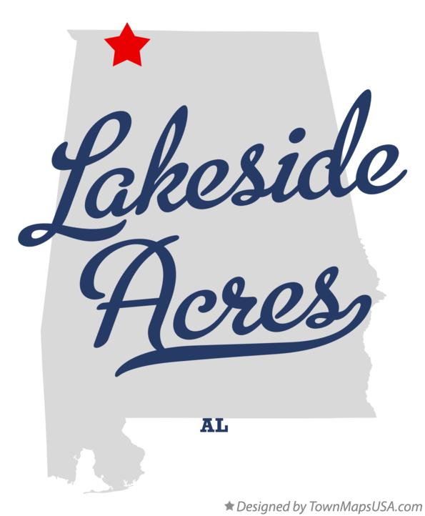 Map of Lakeside Acres, AL, Alabama