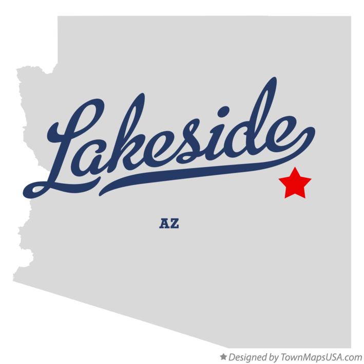 Map of Lakeside, AZ, Arizona