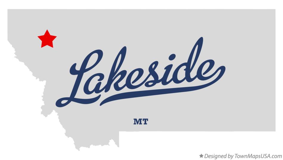 Map of Lakeside, MT, Montana