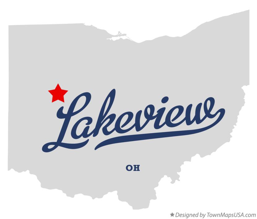 Map of Lakeview, OH, Ohio