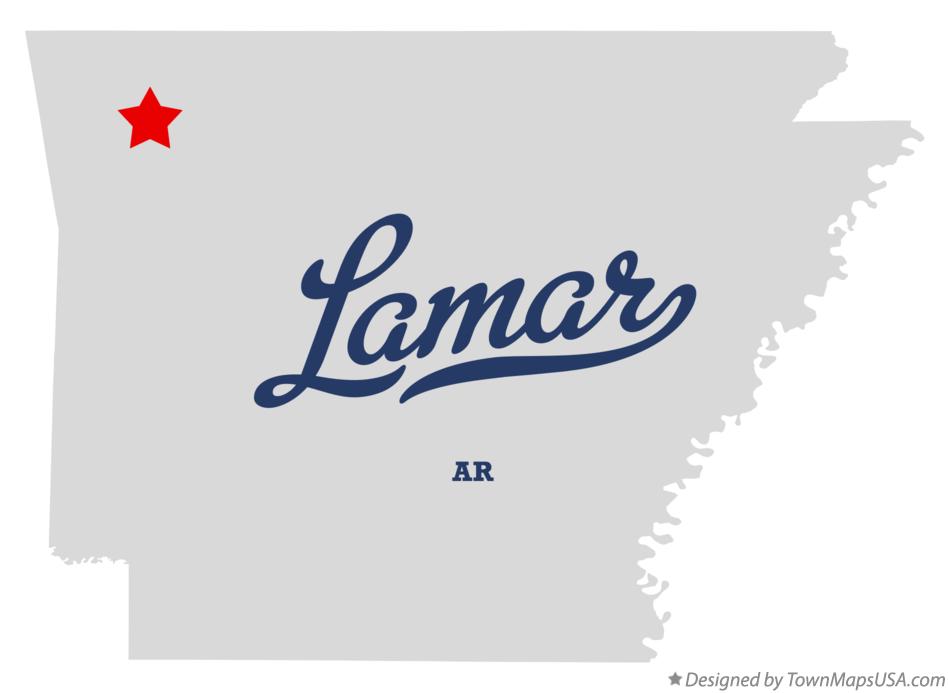 Map of Lamar, Madison County, AR, Arkansas