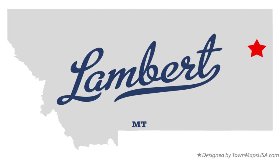 Map of Lambert, MT, Montana