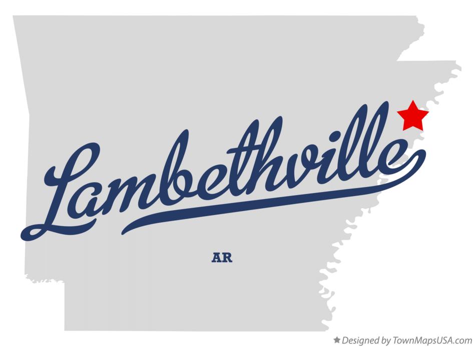 Map of Lambethville, AR, Arkansas