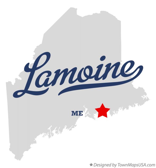 Map of Lamoine, ME, Maine