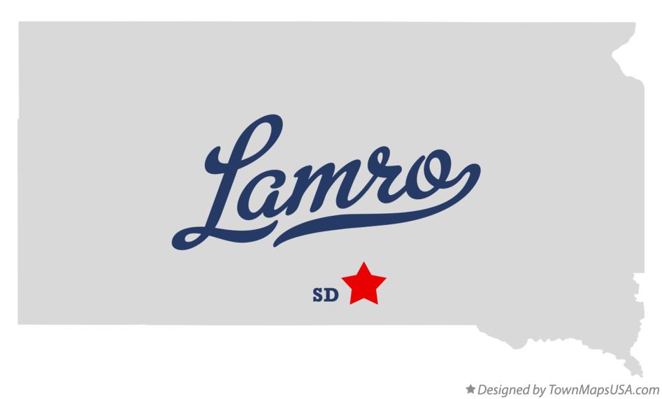 Map of Lamro, SD, South Dakota