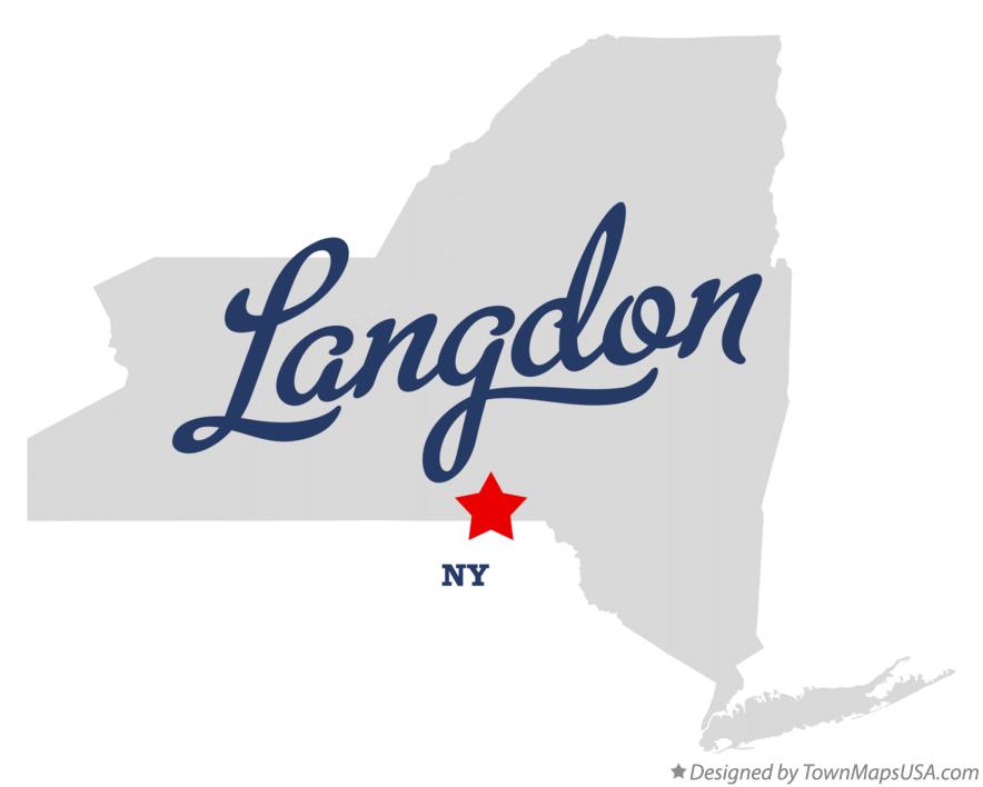 Map of Langdon, NY, New York