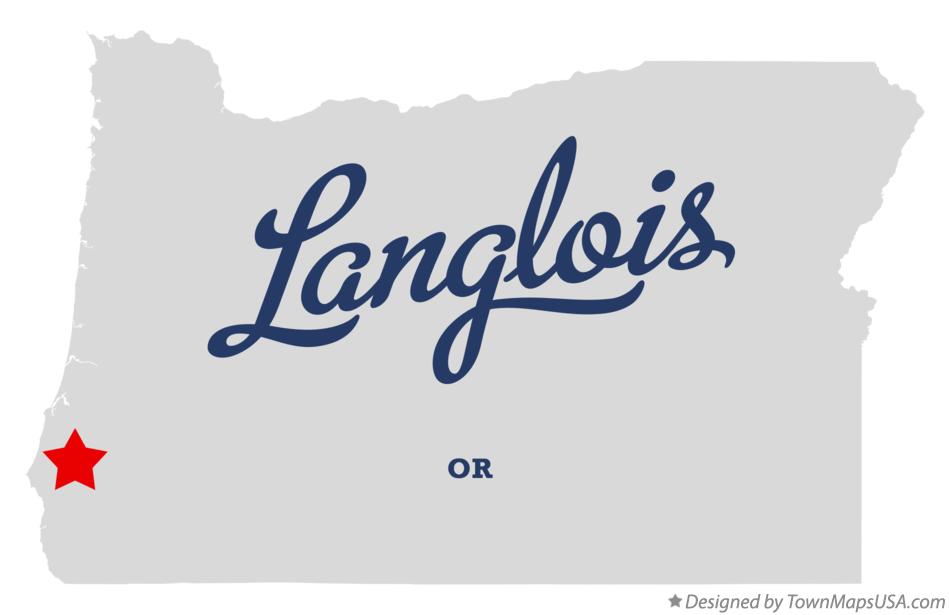 Map of Langlois, OR, Oregon