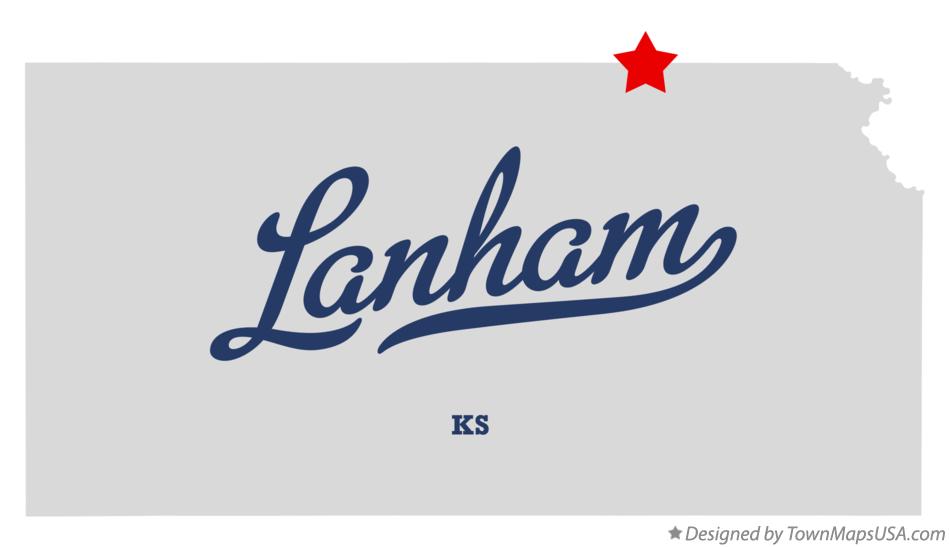 Map of Lanham, KS, Kansas