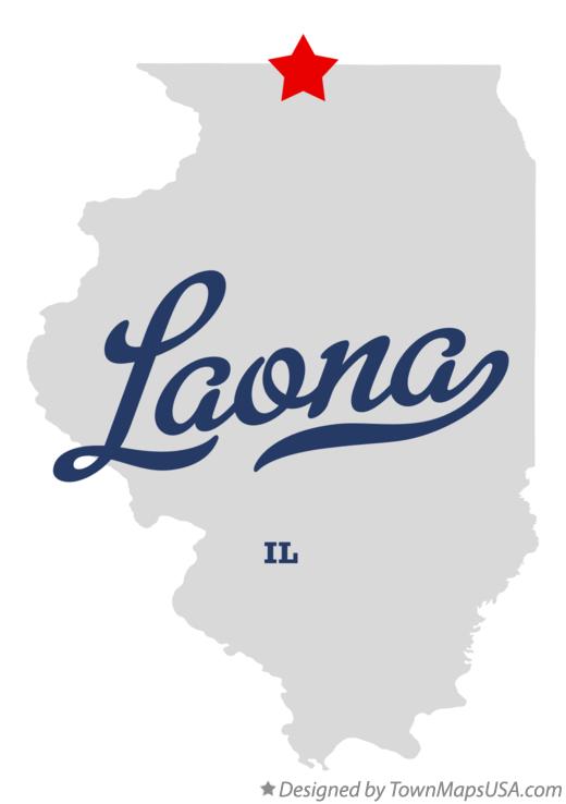 Map of Laona, IL, Illinois