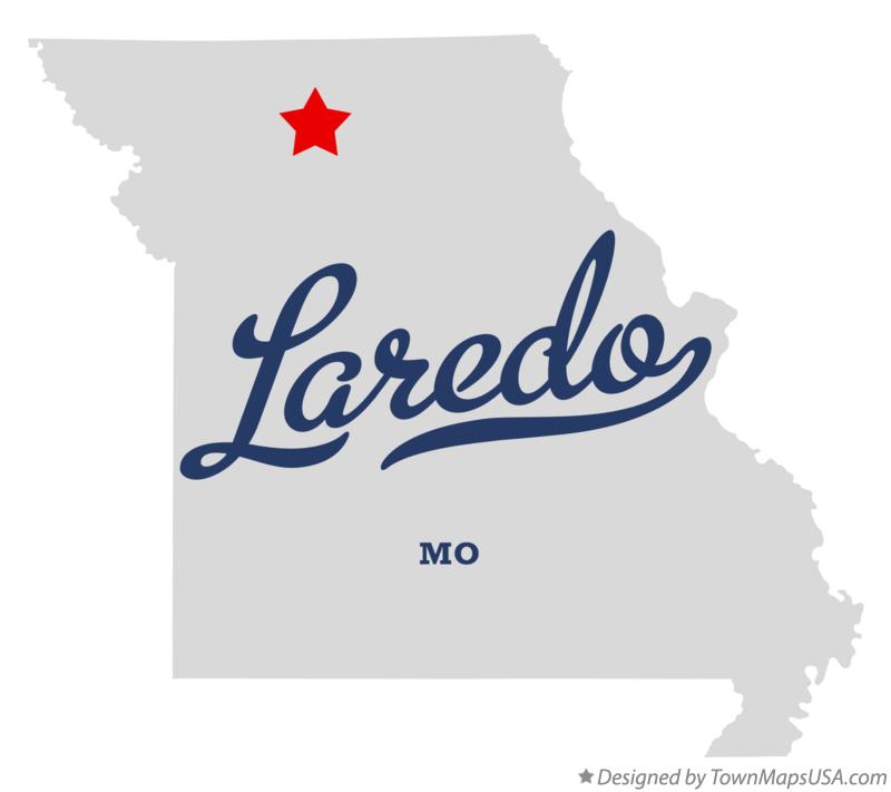 Map of Laredo, MO, Missouri
