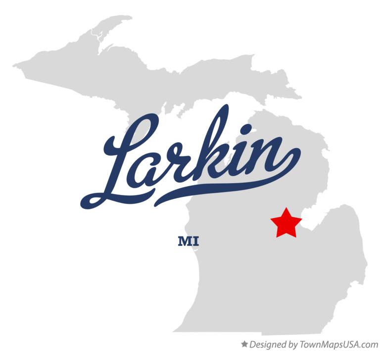 Map of Larkin, MI, Michigan