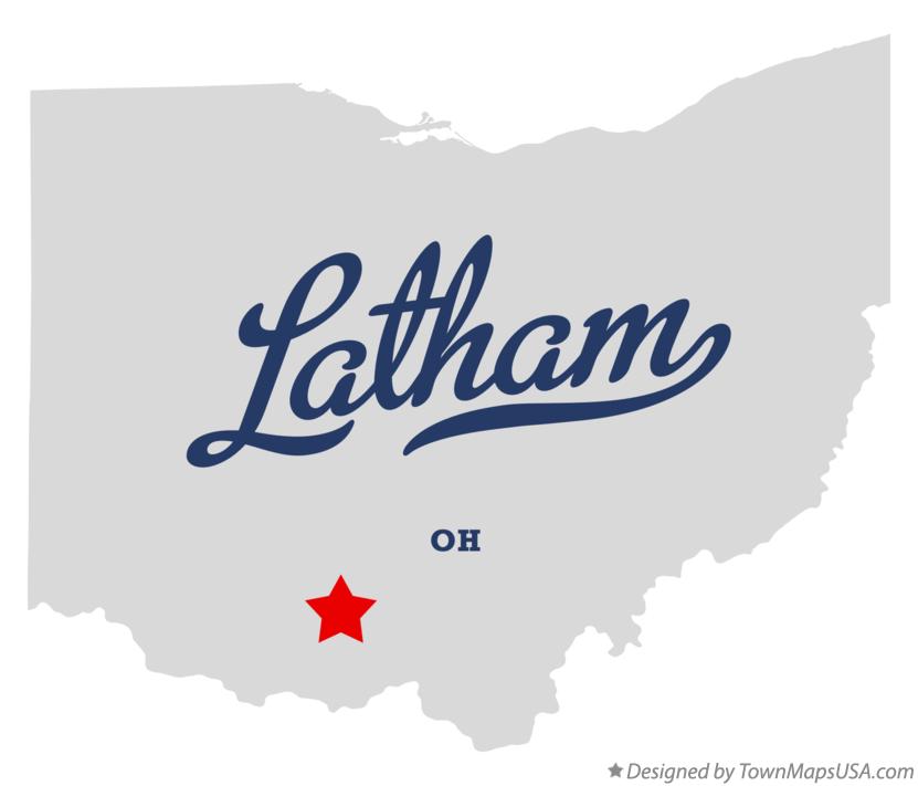 Map of Latham, OH, Ohio