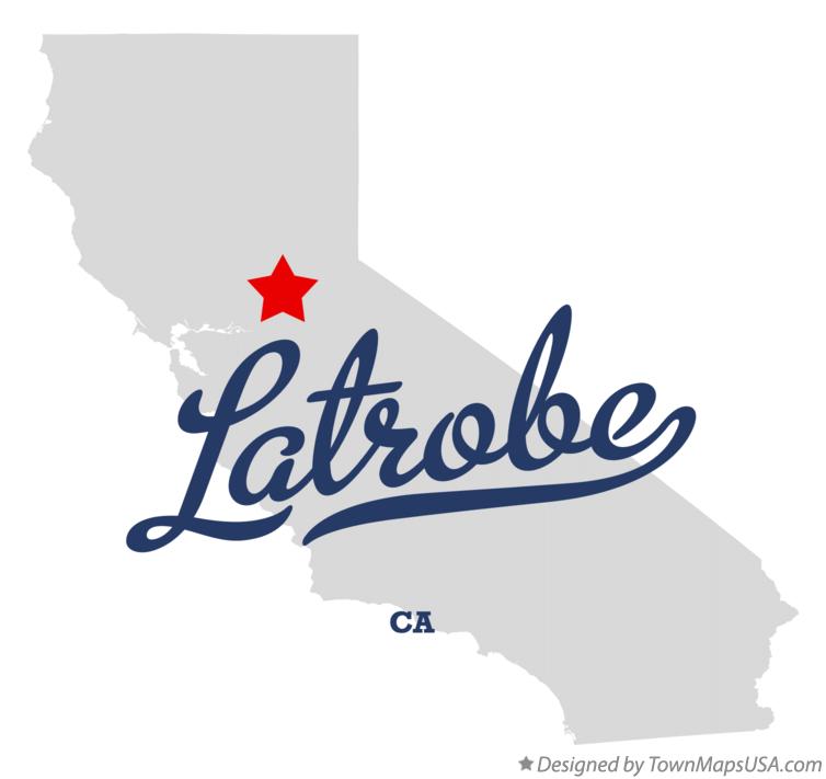 Map of Latrobe, CA, California