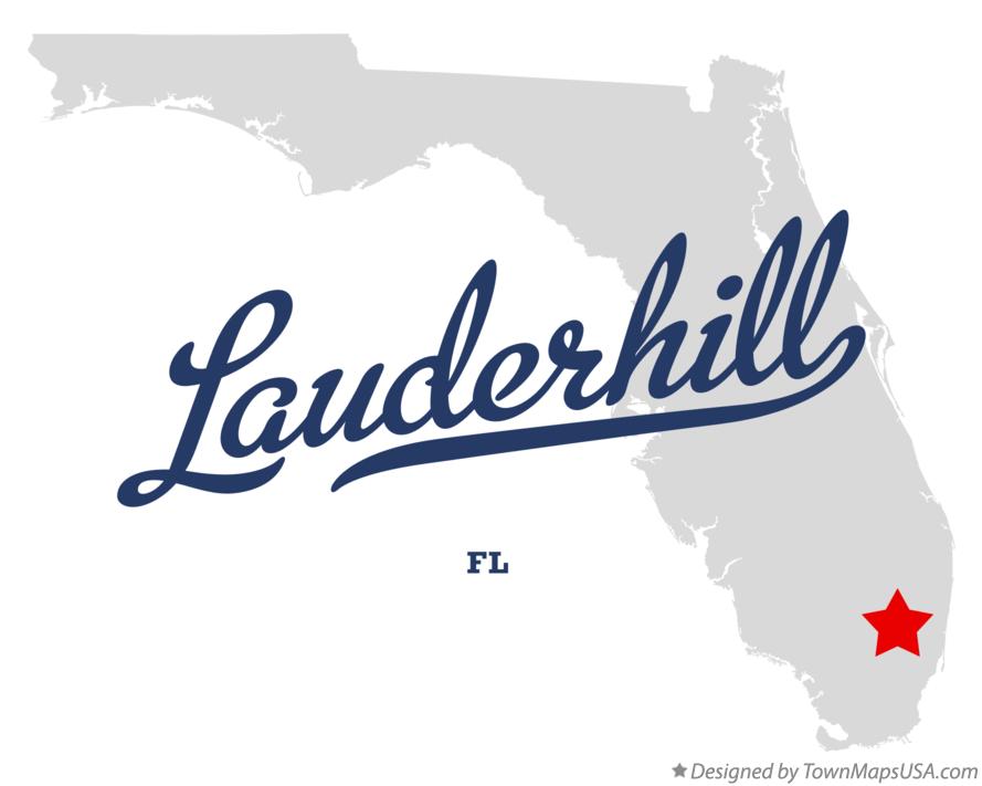 Map of Lauderhill, FL, Florida