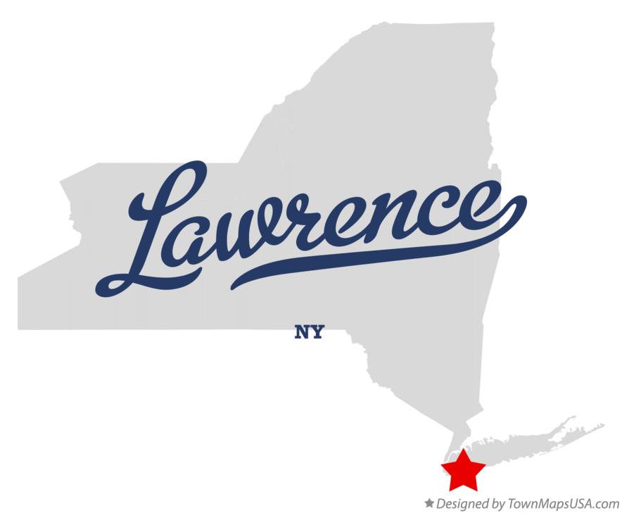 Map of Lawrence, Nassau County, NY, New York