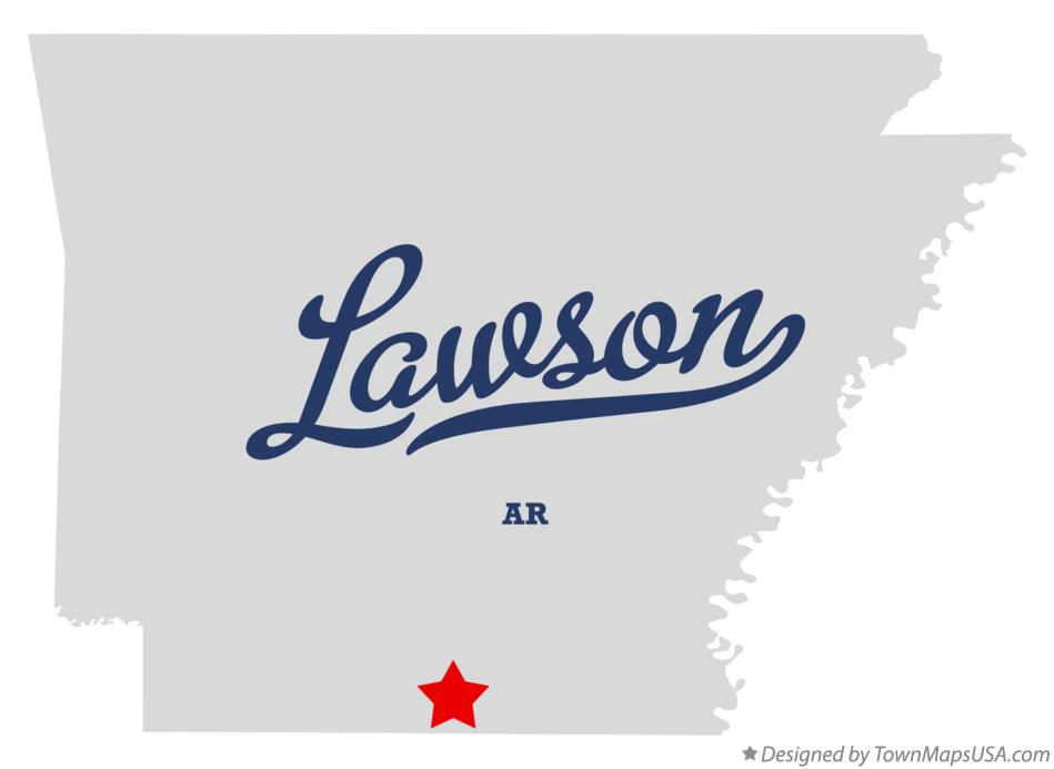 Map of Lawson, AR, Arkansas