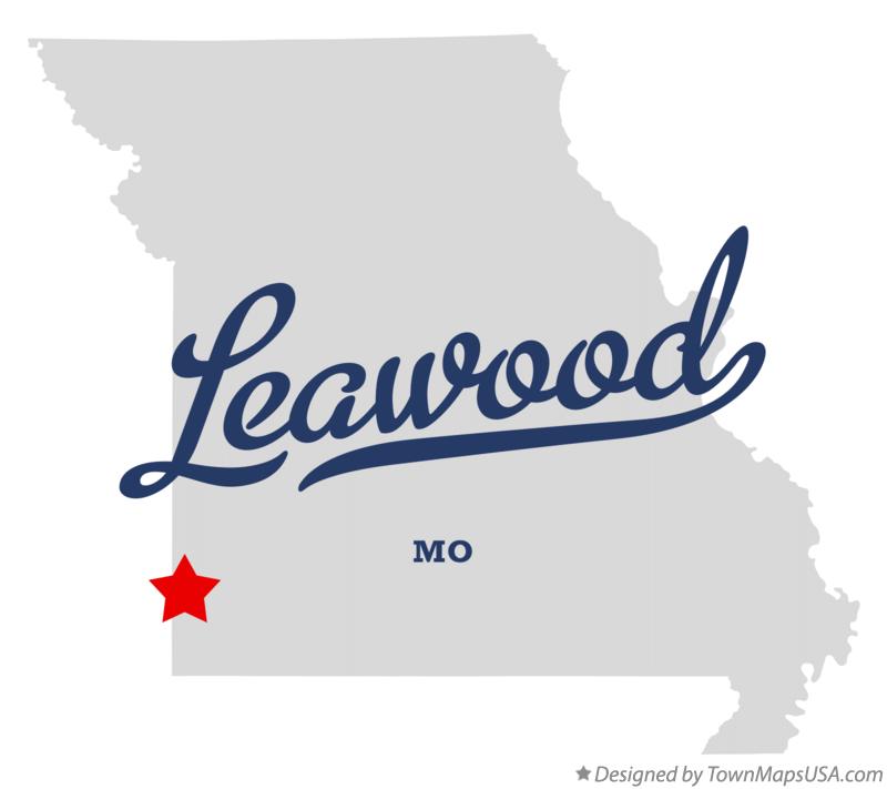 Map of Leawood, MO, Missouri